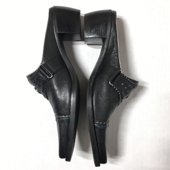 Franco Sarto Western Boho Cowgirl Leather Mules - Picture 5 of 8